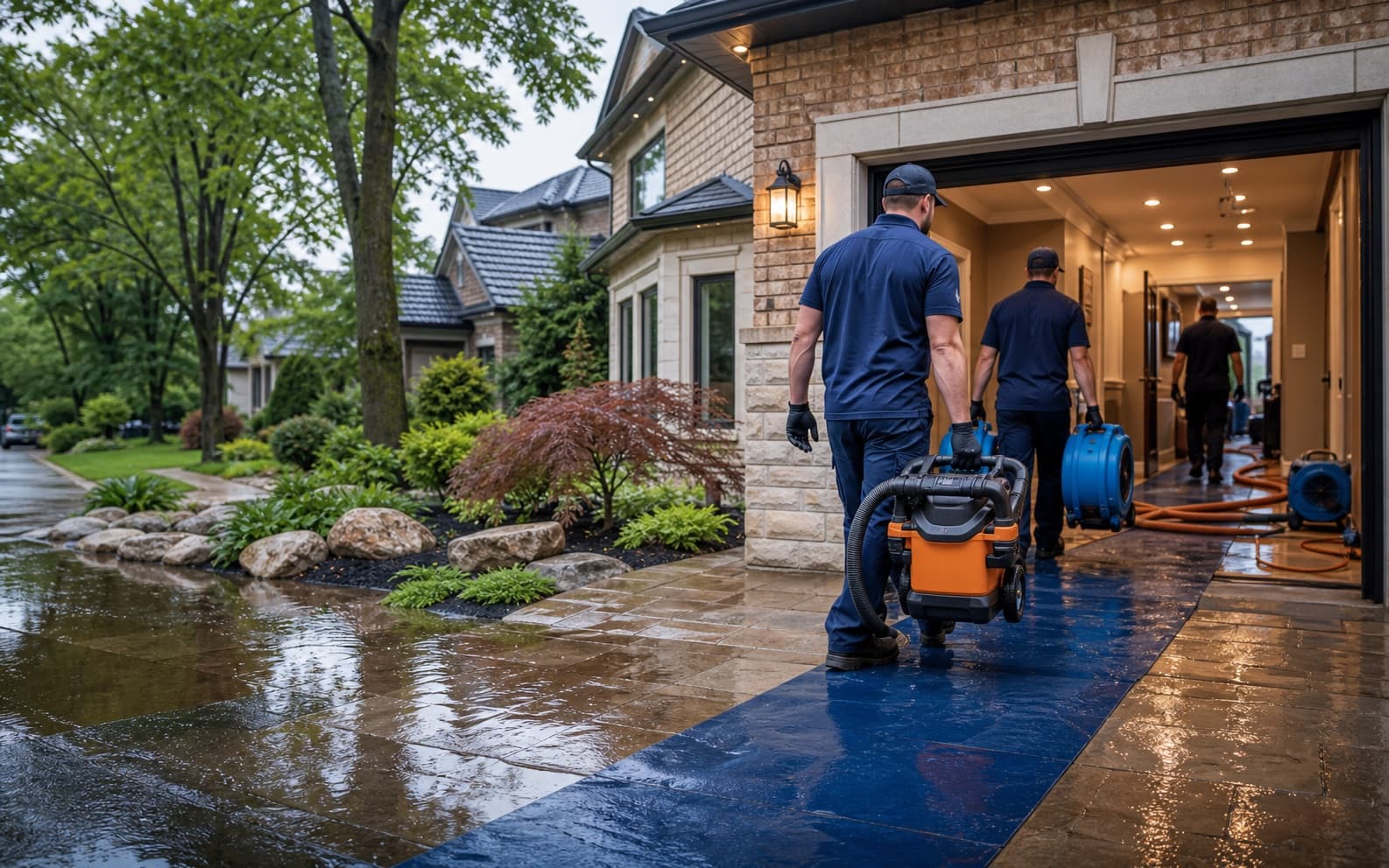 Storm water intrusion response at a Richmond Hill home